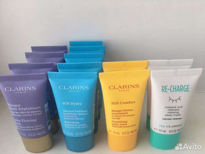 Clarins уход для лица кремы тюбики по 15 мл