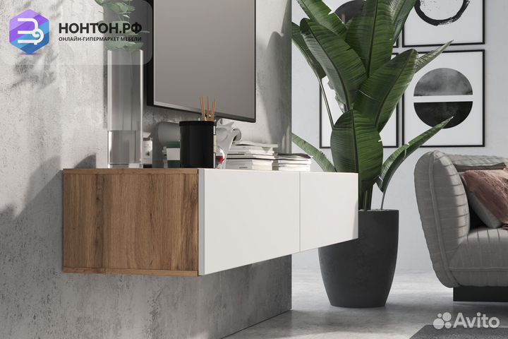 Тв-тумба somero дуб вотан / белый