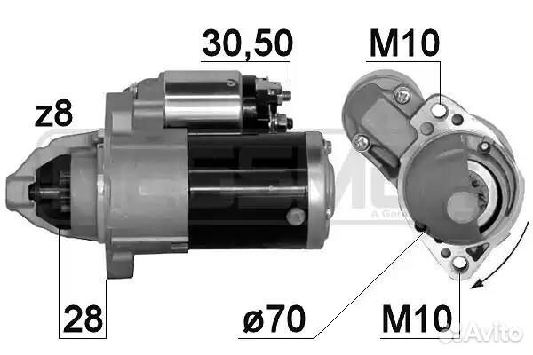 Стартер mitsubishi asx / lancer / outlander 1.4kw