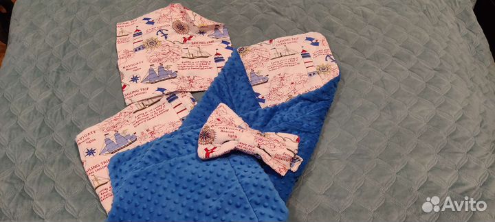 Плед детский на выписку плюшевый