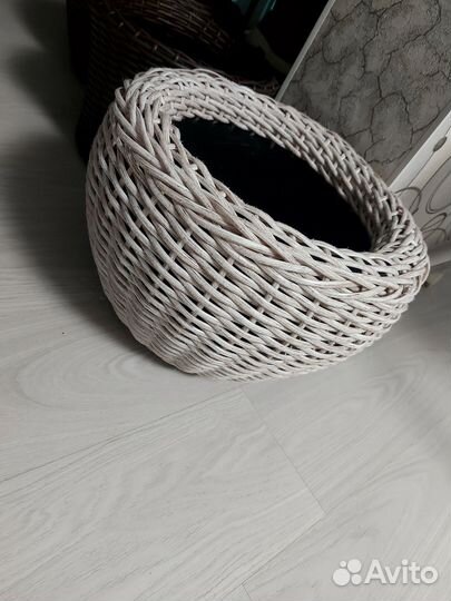 Кашпо из искусственного ротанга 16л