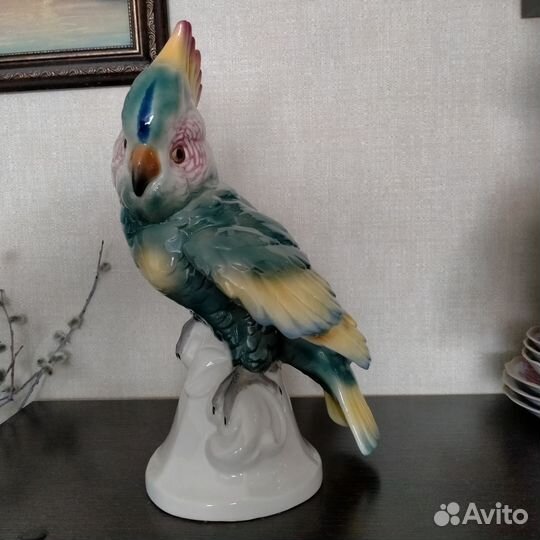 Фарфоровая статуэтка schafer&vater какаду Германия