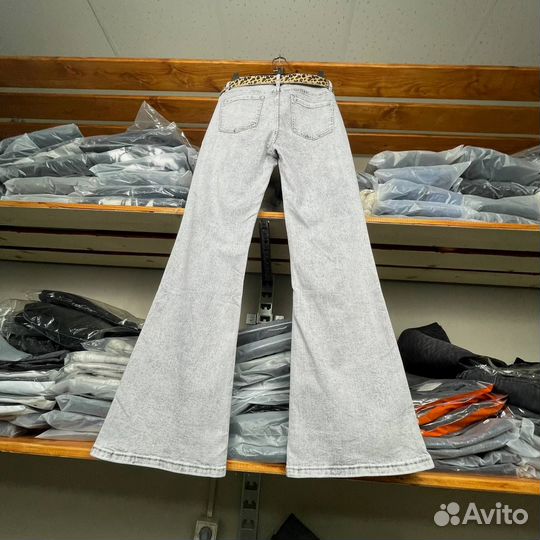 Джинсы клеш Rick Owens RO Drape Flare Jeans