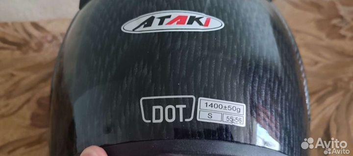 Шлем для мотоцикла ataki карбон