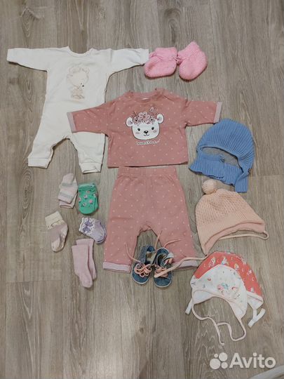 Детские вещи пакетом для девочек на 6 - 9 месяцев