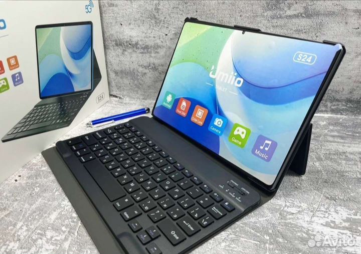 Планшет umiio + клавиатура + чехол + стилус+стекло
