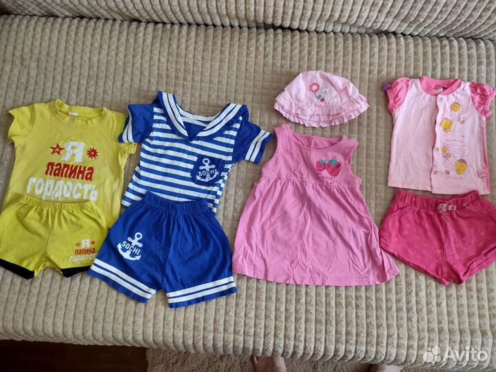 Одежда пакетом для девочки на год 80