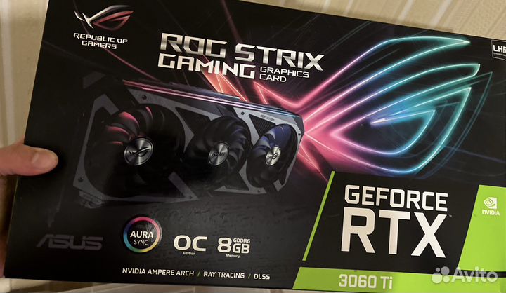 Видеокарта rtx 3060 ti rog strix oc