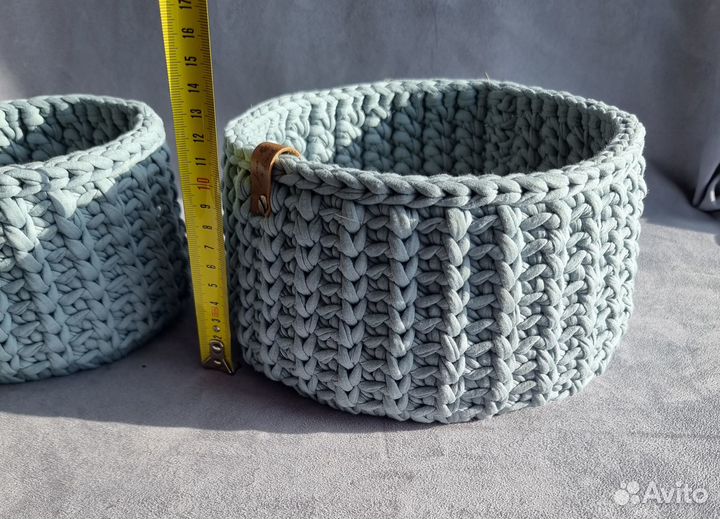 Набор корзин из трикотажной пряжи