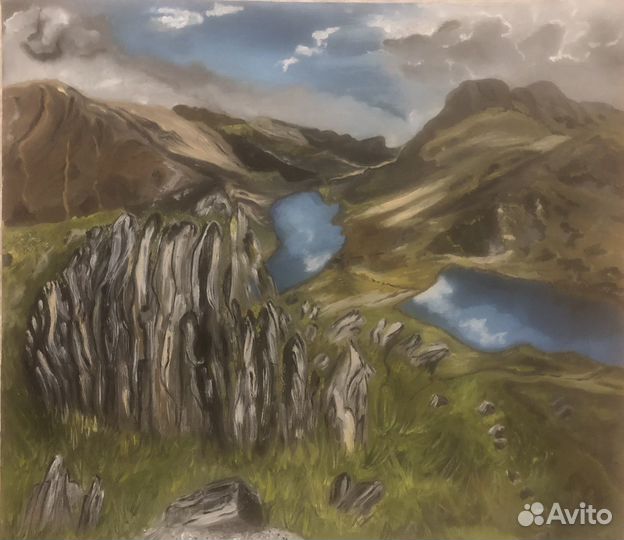 Картина Горный пейзаж, Пиренеи