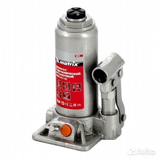 Домкрат Matrix бутылочный, 3 т, 178-343 мм, в кейс