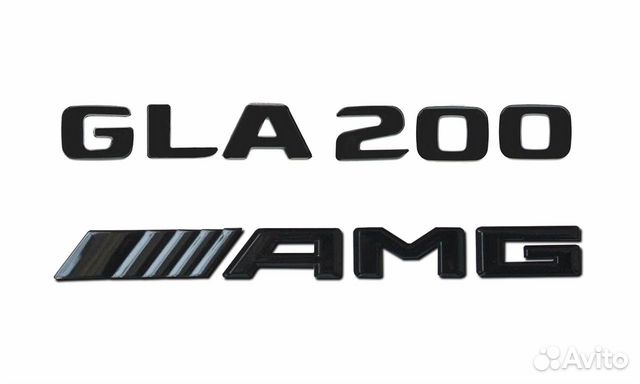 Комплект: шильдик Mercedes GLA200 + AMG черн