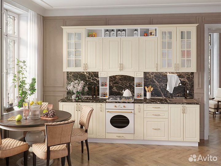 Кухня Лондон корпус шн2Я 800 белый фасад шн2Я 800