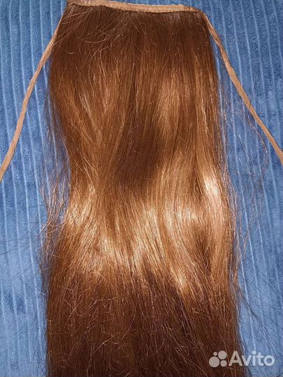 Каштановый Хвост шиньон из натуральных волос