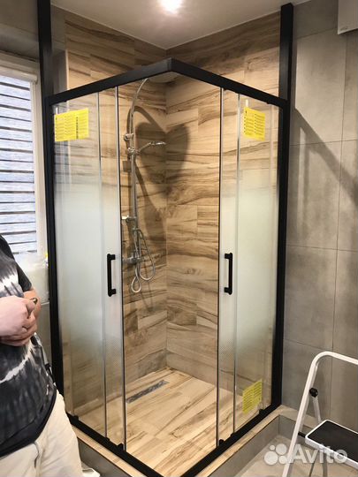 Установка душевого уголка, установка душевой ширмы
