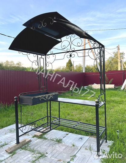 Мангал с крышей