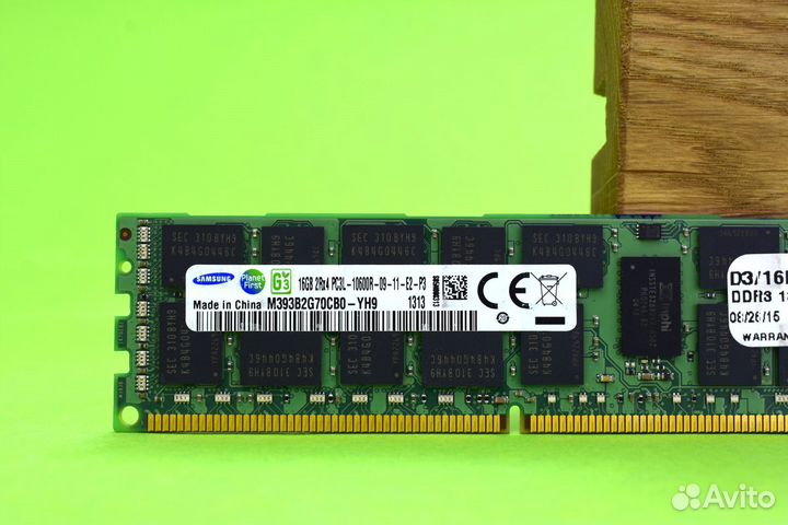 16GB DDR3L ECC REG samsung 1333 MHz 2Rx4 Server