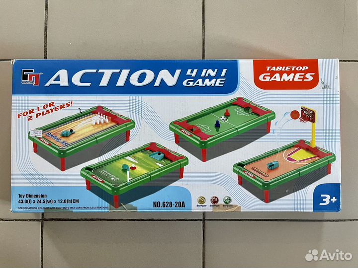 Детские настольные игры 4в1