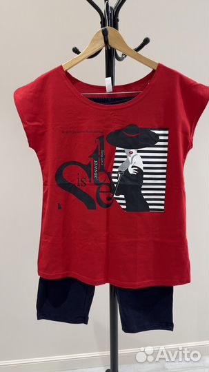 Бриджи с футболкой женская