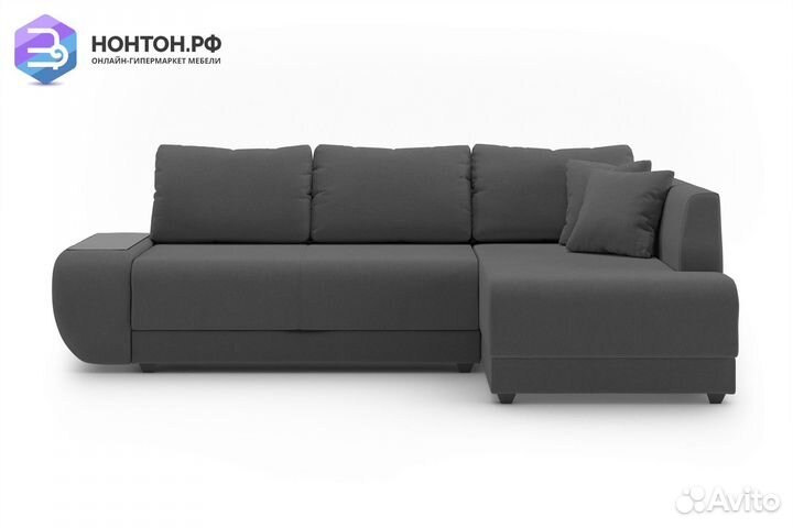 Угловой диван пума Консул серый