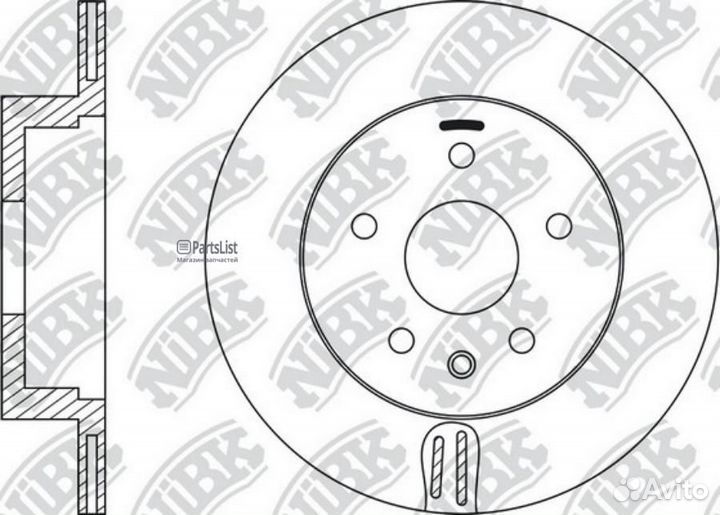Nibk RN22001 Диск торм. задн.вент. Москва