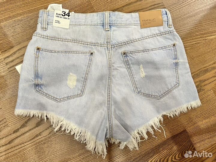 Джинсовые шорты zara 34