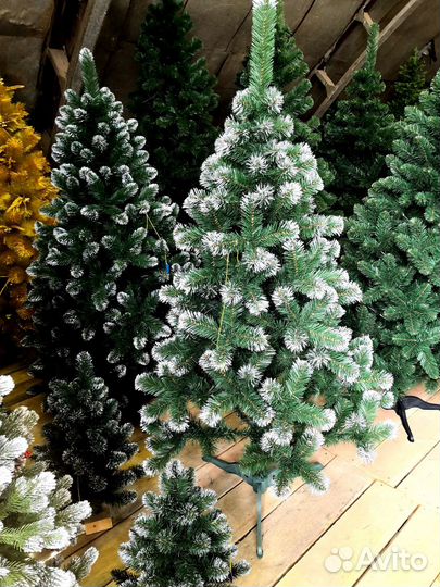 Ель пвх Дания с белыми кончиками 2 м