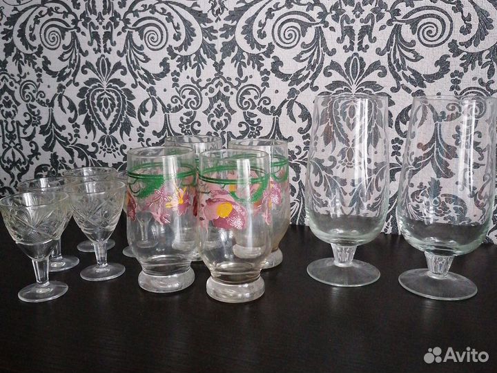 Рюмки, фужеры, стаканы