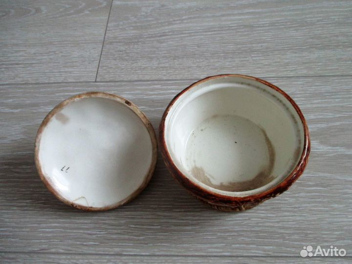 Вазочка масленка грецкий орех