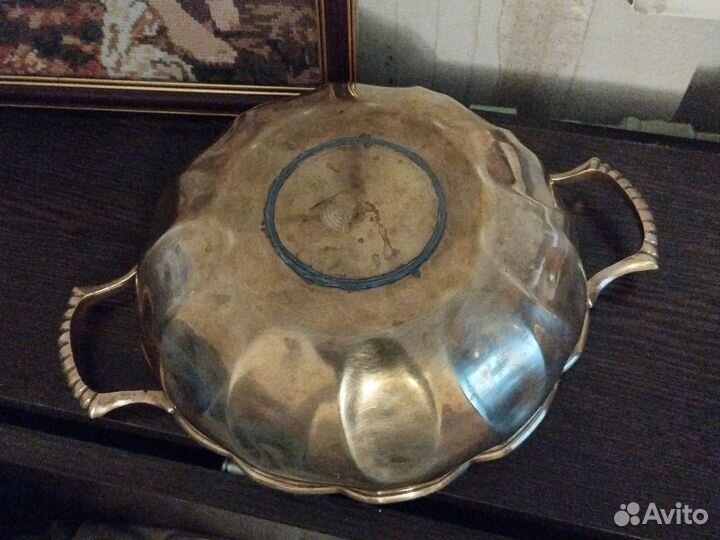 Ваза для фруктов латунь