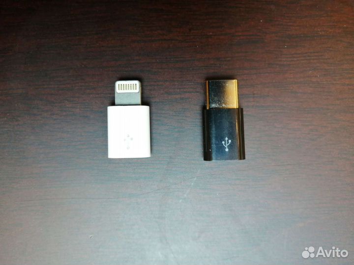 Переходник адаптер с микро USB на тип С или 8-pin