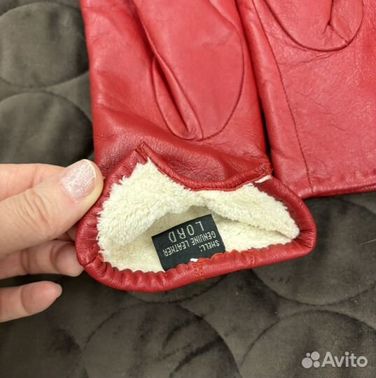 Перчатки женские кожаные