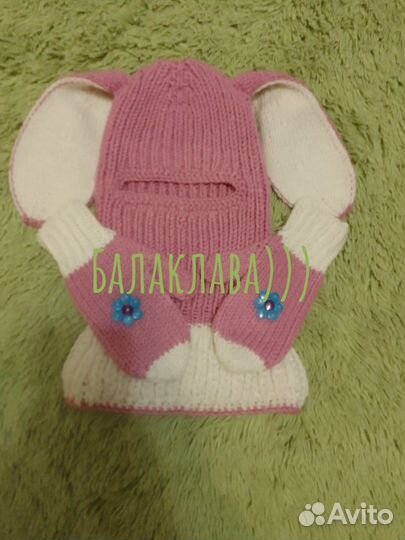 Балаклава с ушками зайца