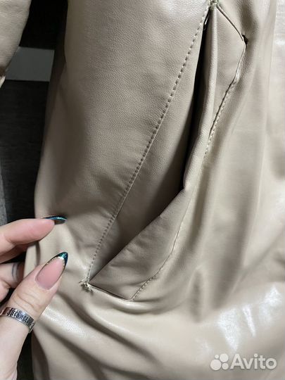 Куртка зимняя женская кожаная