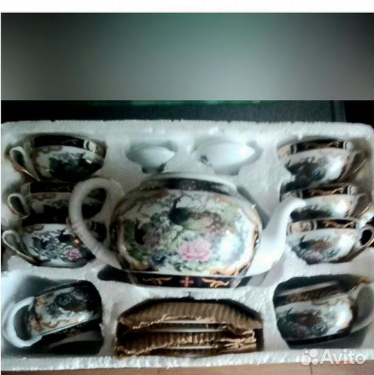 Чайное трио Голубые цветы