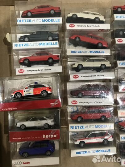 Модели авто Audi Opel Porsche Rietze Herpa 1:87 H0
