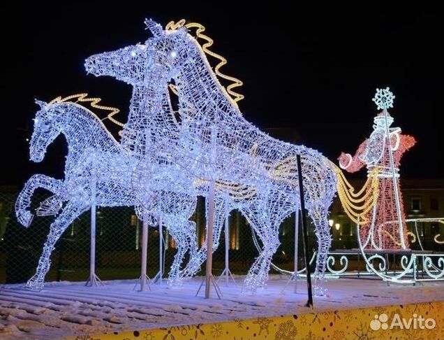 Cветовые фигуры Снеговики и Дед Мороза