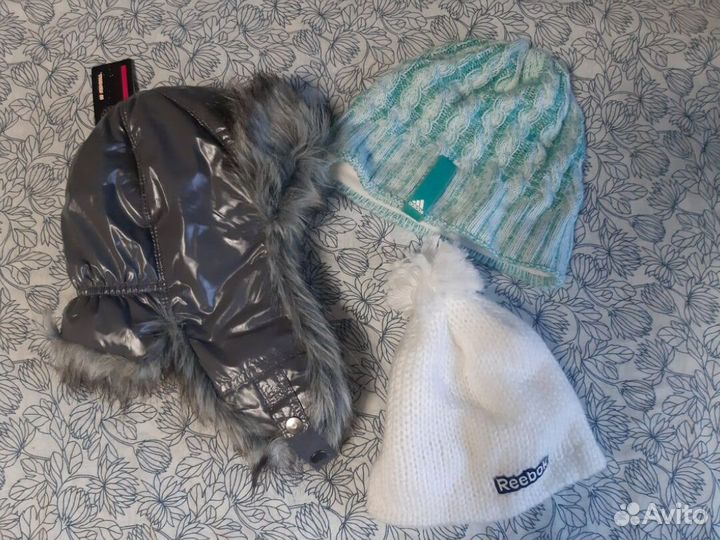 Лыжные шапочки ушанки adidas reebok
