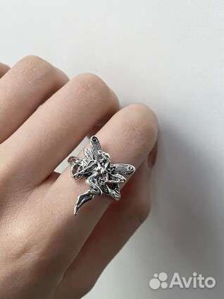 Кольцо перстень жен фея цинковый сплав goblincore