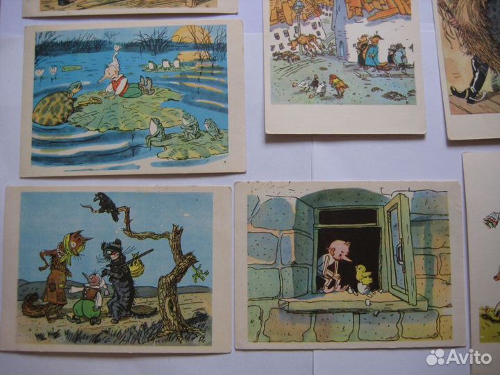 Карточки. открытки. Буратино 1972