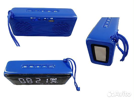 Колонка Bluetooth с часами и радио