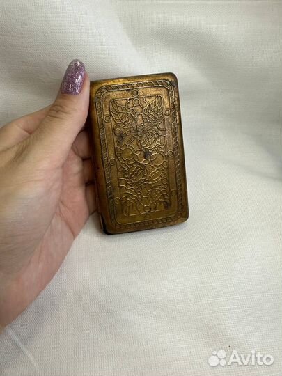 Латунный портсигар