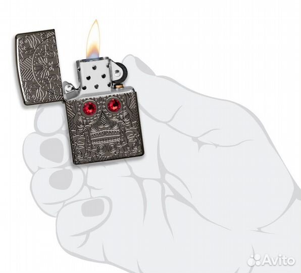Зажигалка high polish black ICE zippo