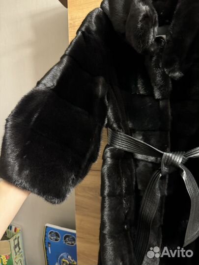 Шуба норковая 42 44 черная