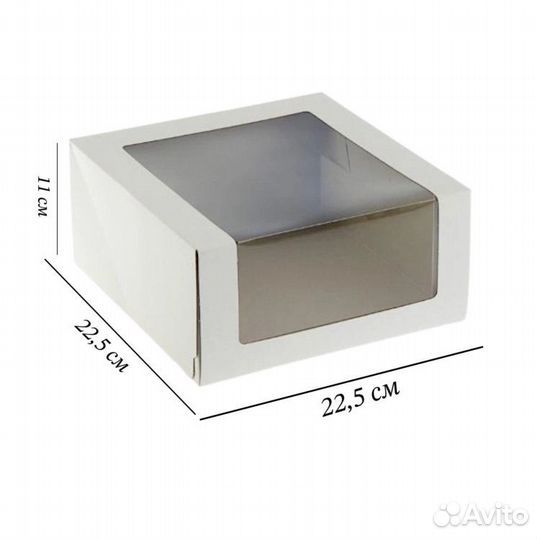 Коробка с окном 22,5х22,5х11