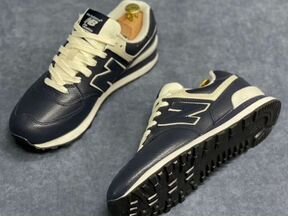 Кроссовки new balance 574 кожаные