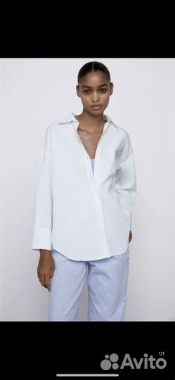 Рубашка белая zara