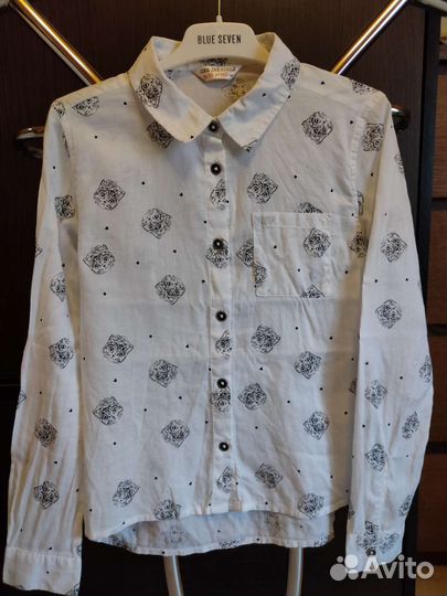 Школьная форма рубашка блузка белая 8 лет рост 128