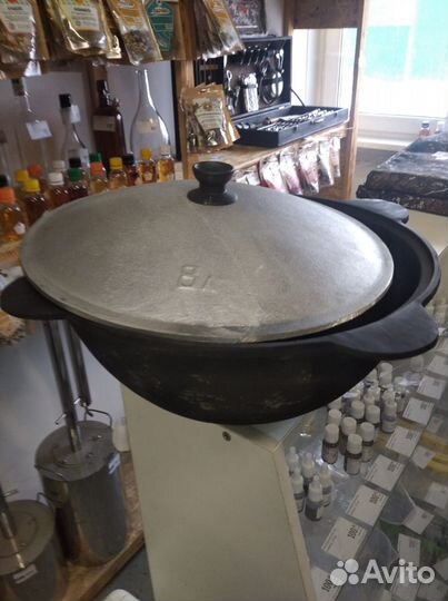 Казан чугунный 8 литров с крышкой