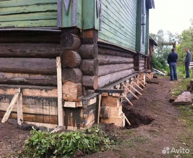 Замена венцов, лаг, подъем дома